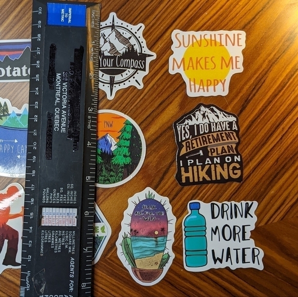 HIKING trail adventure inspired outdoor stickers set of 10 pcs New H009 - Picture 2 of 5